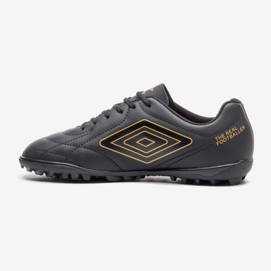 Chuteira Society Umbro Class Footballer [Cor: Preto E Dourado - Tamanho: 42]